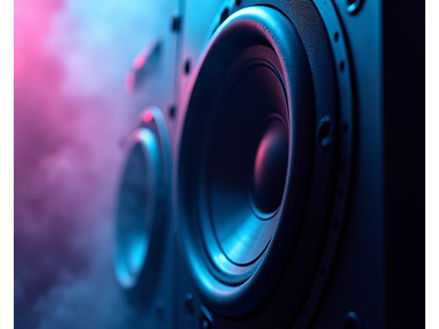 Massive rave crowd experiencing heavy bass music, lights flashing