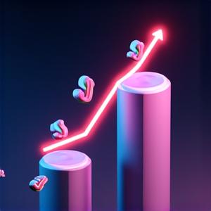 A bar chart showing a significant increase in social media shares and mentions, with icons representing Instagram, TikTok, and X.